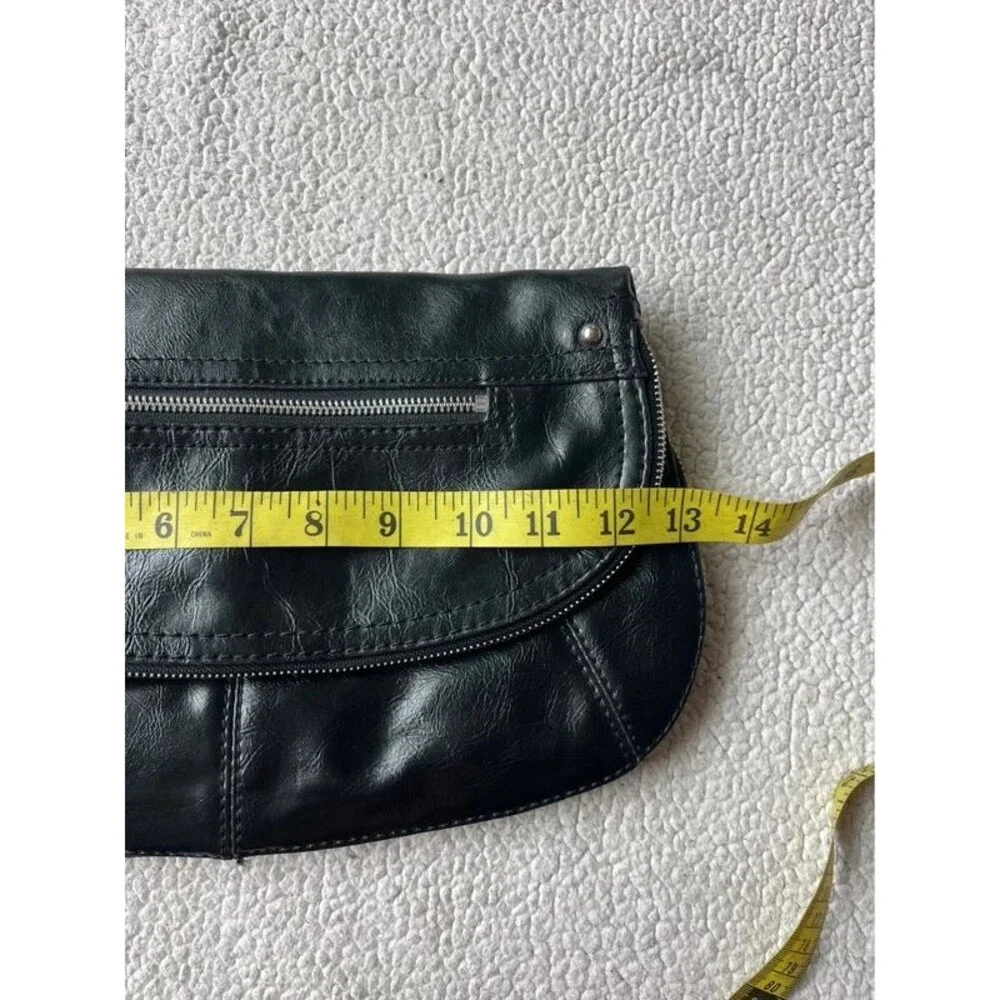 Vintage 90s Nine West Black Leather Clutch Bag